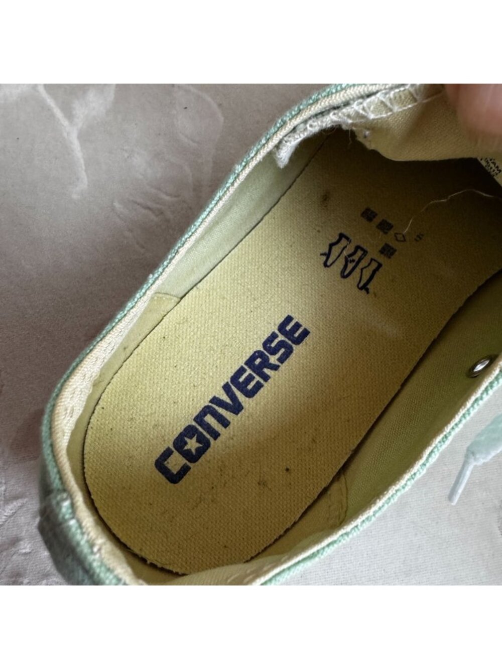 Converse All Star Low Top Sneakers Mint Green Canvas Chuck Taylor Wmns 9 Mens 7 - Picture 6 of 8